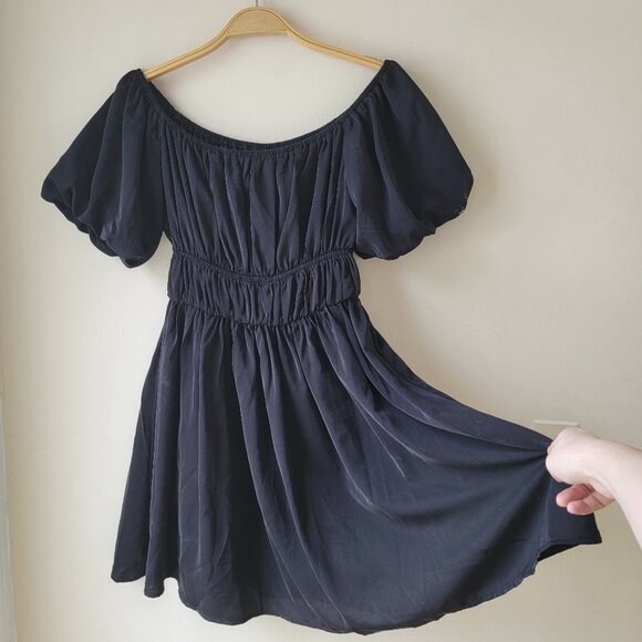 ❝ black off shoulder puffy black swan mini dress .❀ ݁ ˖ ❞ - Picture 8 of 9